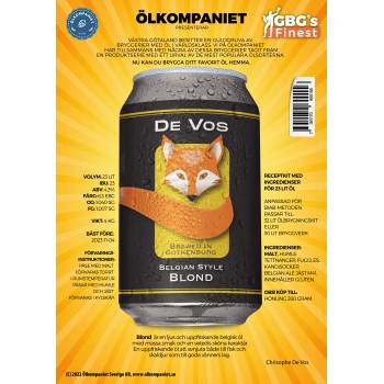 Receptkit - De Vos - Belgian Blond - 23l