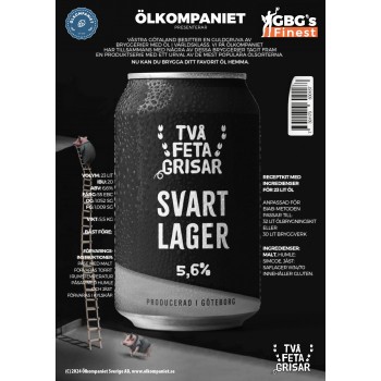 Receptkit - Två Feta Grisar - Svart Lager - 23L