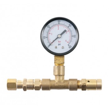 Justerbar övertrycksventil med manometer - Spundventil