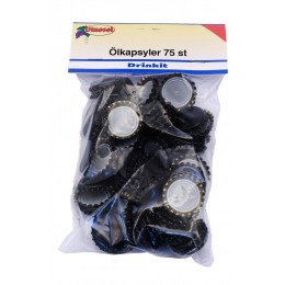 Kapsyler svart 75-pack